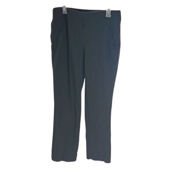 Chicos Womens Size 6 Fabulously Slimming Pants Gray Straight Leg Stretch - Picture 1 of 7